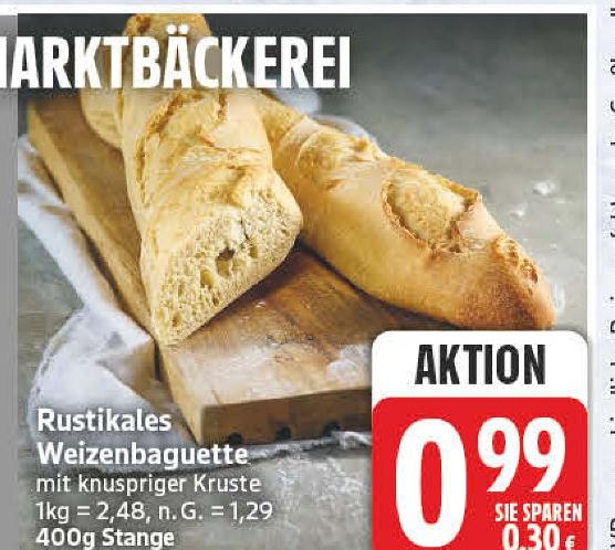 Rustikales Weizenbaguette im aktuellen EDEKA Prospekt